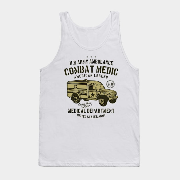 Army Ambulance Combat Medic Tank Top by lionkingdesign